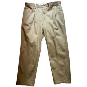 Timber Creek By Wrangler Men's Perfect Fit Pleated Chino Pants Size 40x30 Khaki
